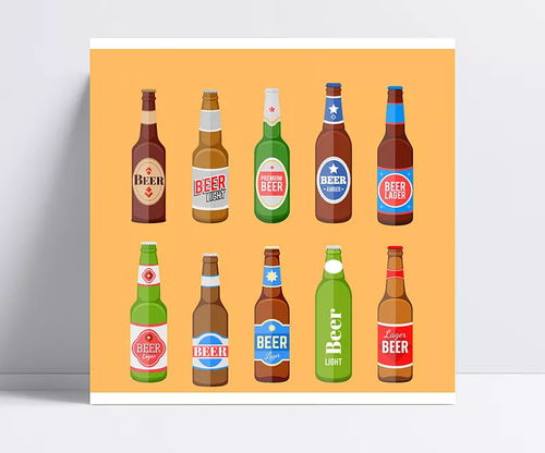 酒瓶设计矢量 啤酒,酒,酒瓶,虎牌,饮品,低度啤酒,矢量图,AI格式 乾巽震